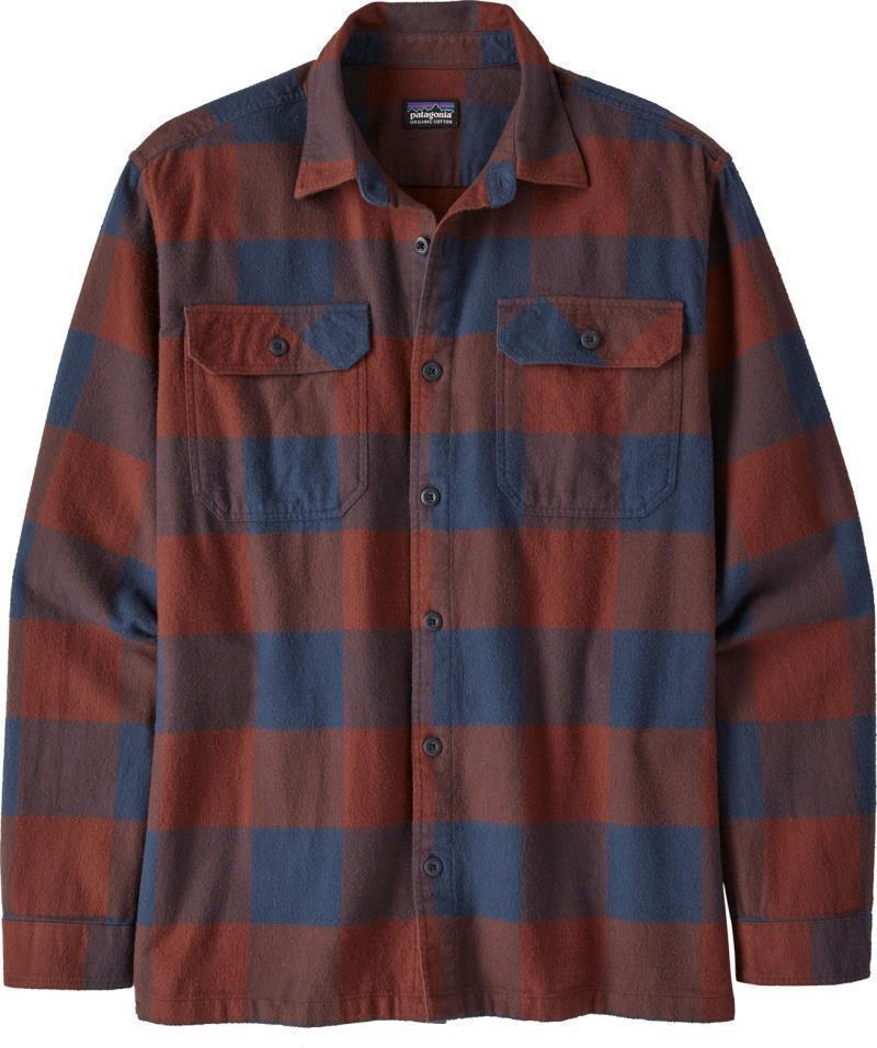 Organic Cotton Midweight Fjord Flannel LS Shirt - Mens - Mountain Plaid / Smolder Blue 1