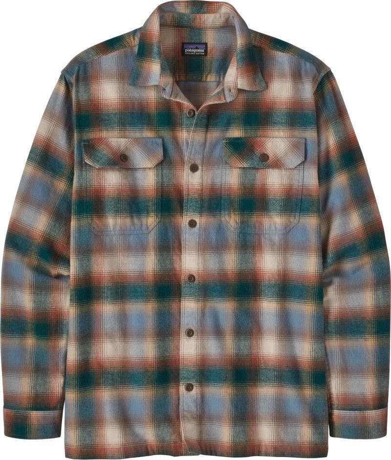 Organic Cotton Midweight Fjord Flannel LS Shirt - Mens - Northern Lights Plaid / Dark Borealis Green 1