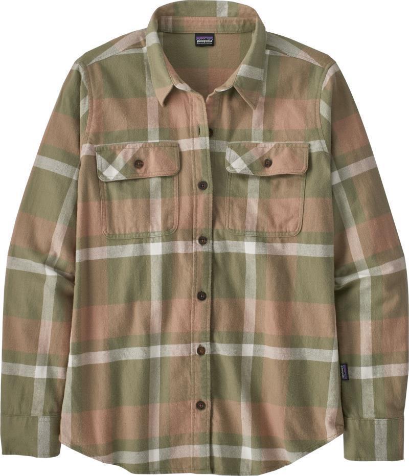 Organic Cotton Midweight Fjord Flannel LS Shirt - Womens - Comstock / Garden Green 1
