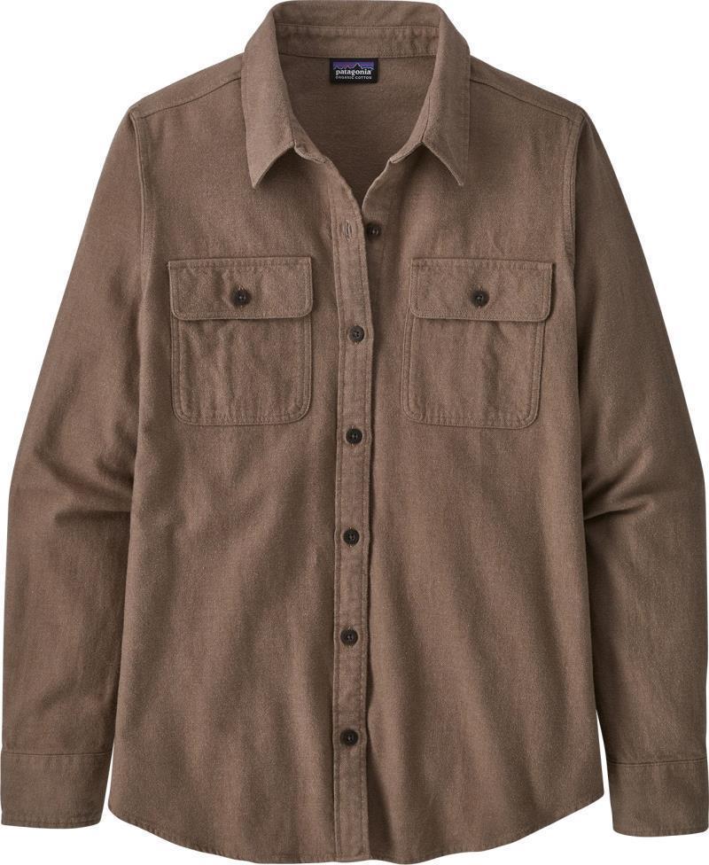 Organic Cotton Midweight Fjord Flannel LS Shirt - Womens - Jaspe Twist / Dusky Brown 1