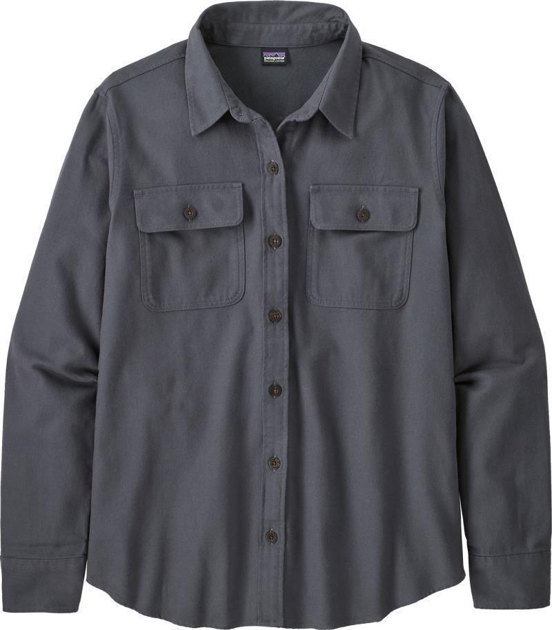 Organic Cotton Midweight Fjord Flannel LS Shirt - Womens - Smolder Blue 1