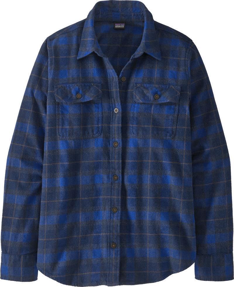 Organic Cotton Midweight Fjord Flannel LS Shirt - Womens - Vista / New Navy 1