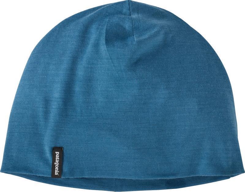Overlook Merino Wool Liner Beanie - Wavy Blue 1