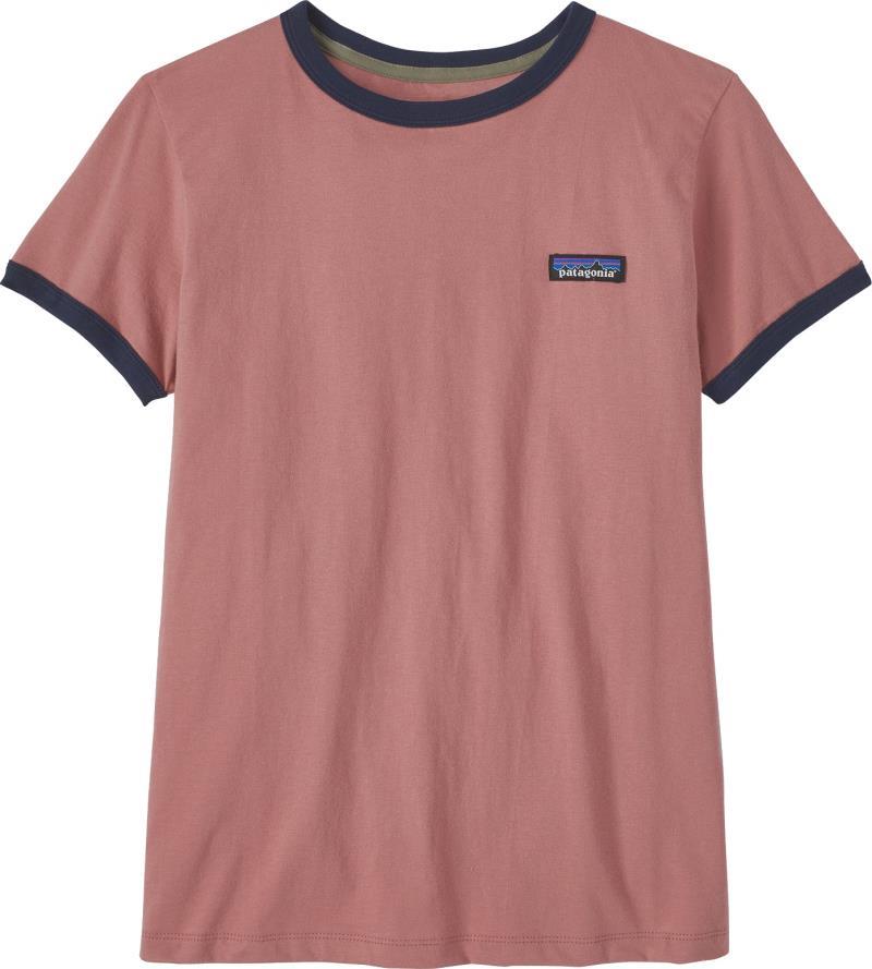 P-6 Label Organic Ringer Tee - Womens - light star pink 1