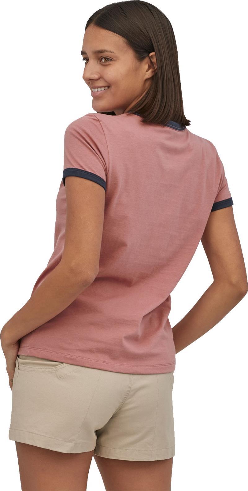 P-6 Label Organic Ringer Tee - Womens - light star pink 1