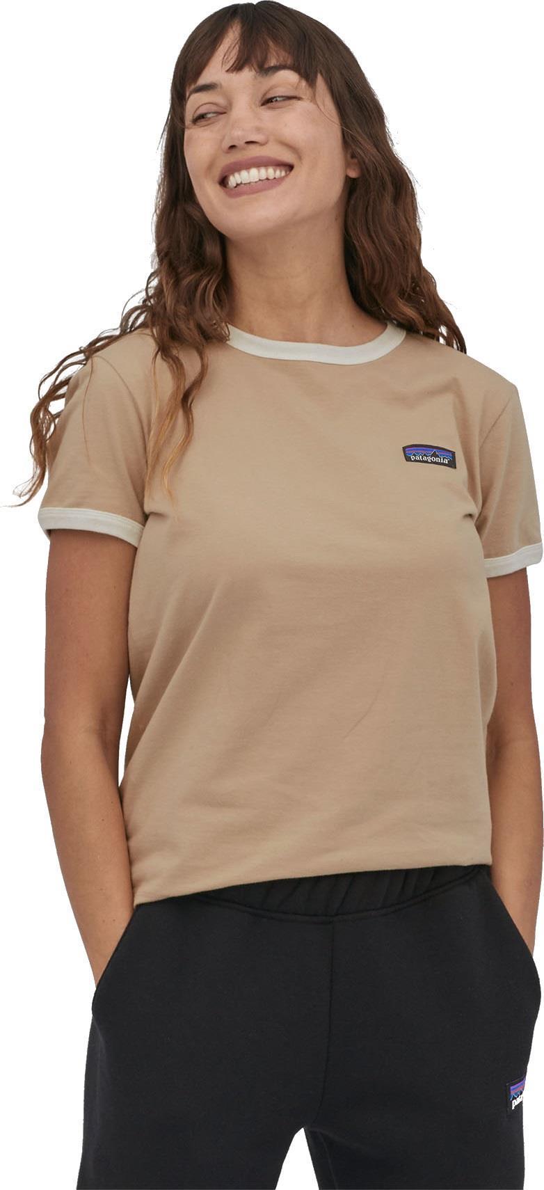 P-6 Label Organic Ringer Tee - Womens - oar tan 1