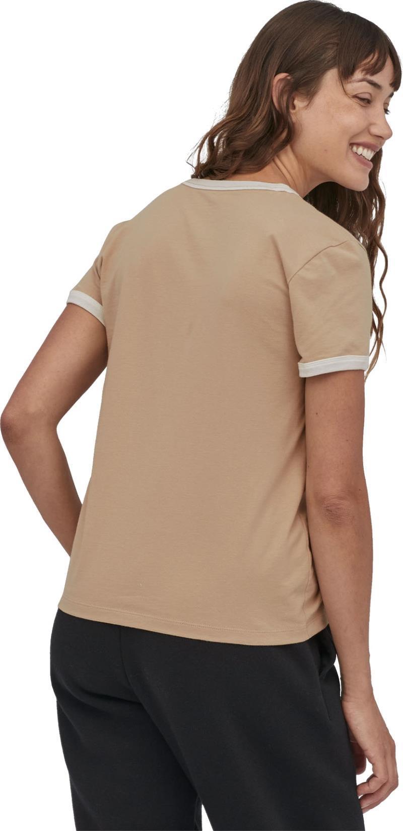 P-6 Label Organic Ringer Tee - Womens - oar tan 1