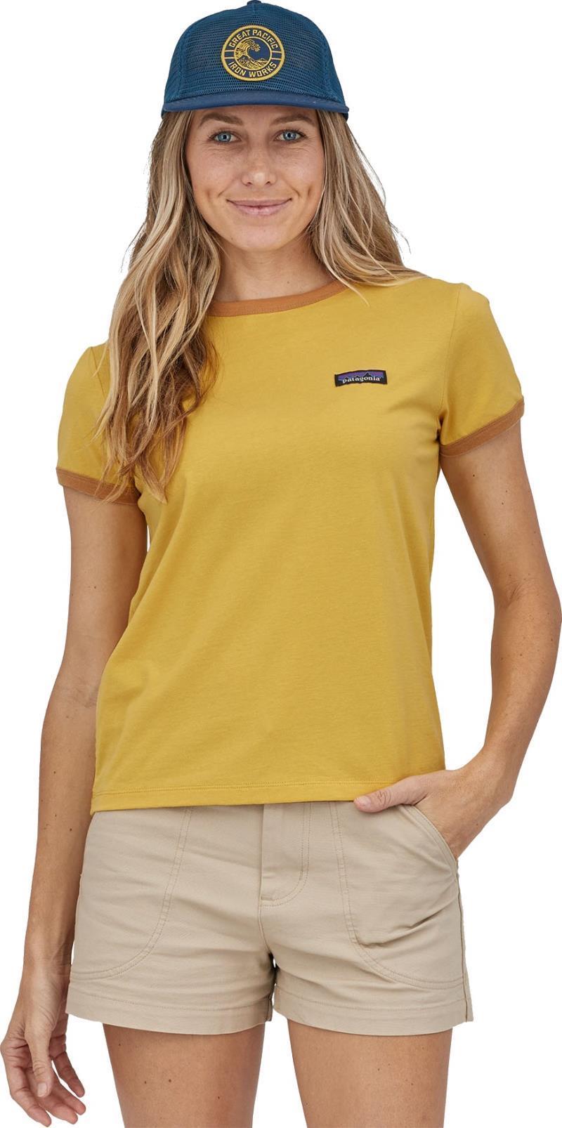P-6 Label Organic Ringer Tee - Womens - surfboard yellow 1