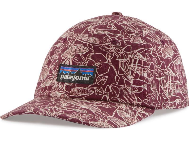 P-6 Label Trad Cap - Mushroom Forest Batik / Sequoia Red 1
