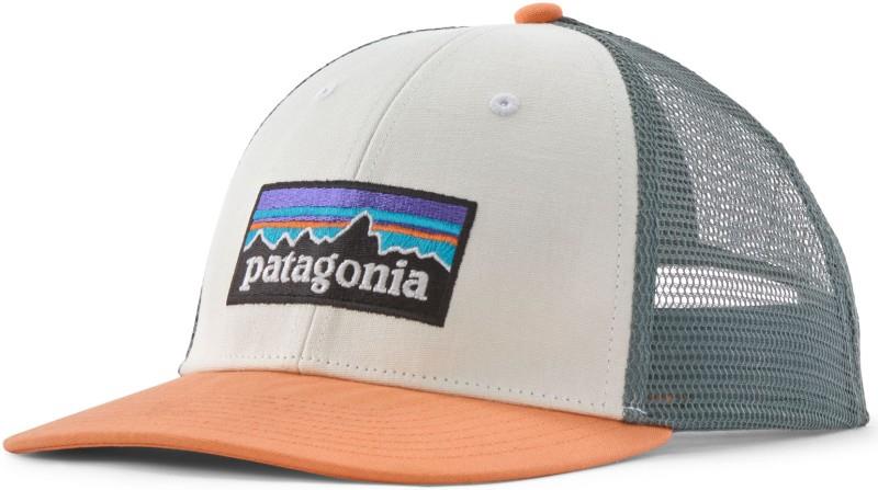 P-6 Logo LoPro Trucker Hat - white w/peach sherbet 1