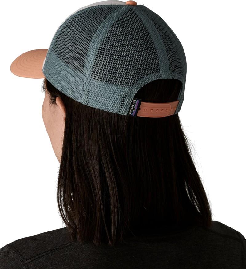 P-6 Logo LoPro Trucker Hat - white w/peach sherbet 1