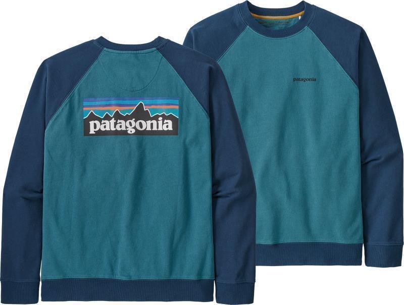 P-6 Logo Organic Crew Sweatshirt - Mens - abalone blue 1