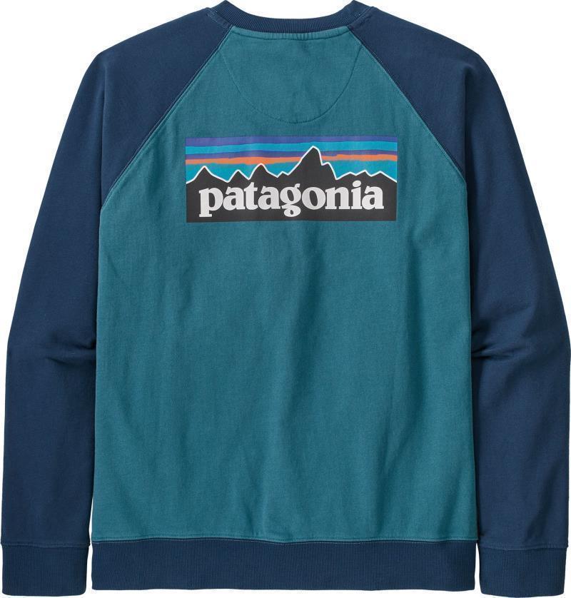 P-6 Logo Organic Crew Sweatshirt - Mens - abalone blue 1