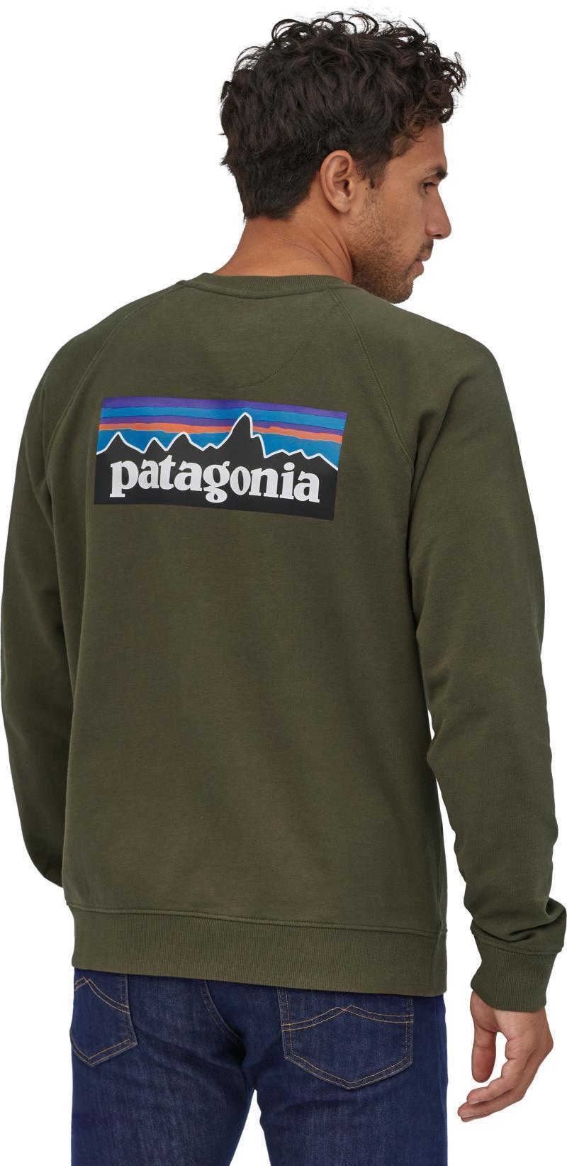 P-6 Logo Organic Crew Sweatshirt - Mens - basin green 1