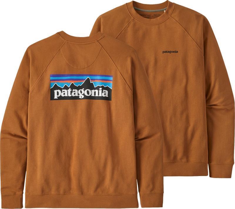 P-6 Logo Organic Crew Sweatshirt - Mens - umber brown 1