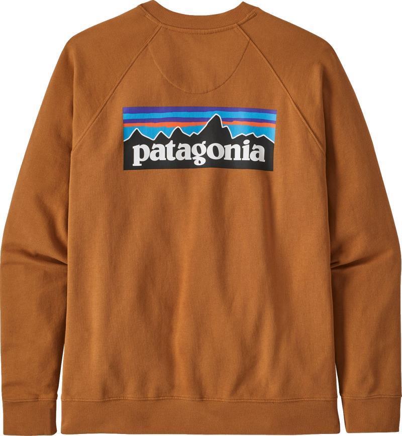 P-6 Logo Organic Crew Sweatshirt - Mens - umber brown 1