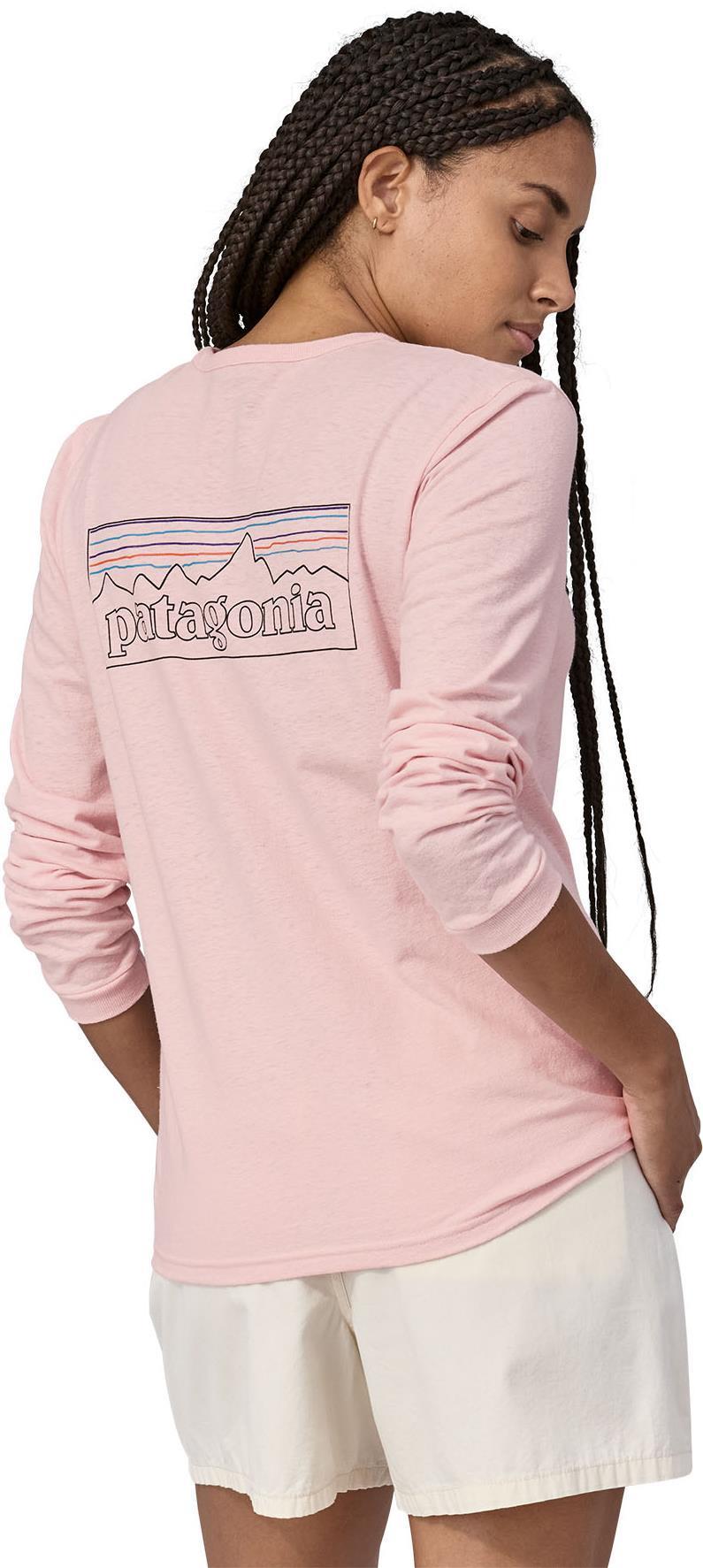 P-6 Logo Responsibili-Tee LS - Womens - P-6 Outline / Whisker Pink 4