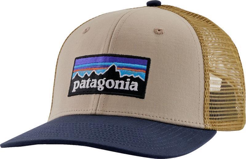 P-6 Logo Trucker Hat - Oar Tan w/New Navy 1