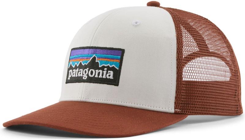 P-6 Logo Trucker Hat - white w/rusty red 1