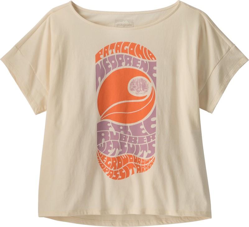 Pass It Around Relaxed Drop Sleeve Organic T-Shirt - Womens - undyed natural 1