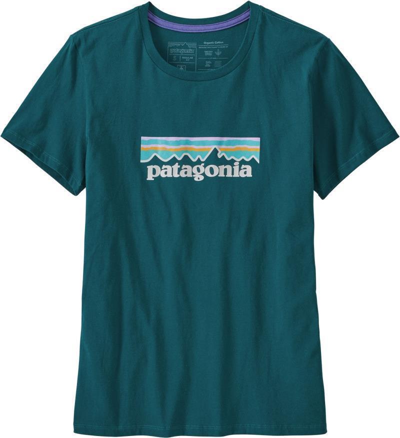 Pastel P-6 Logo Organic Crew T-Shirt - Womens - dark borealis green 1