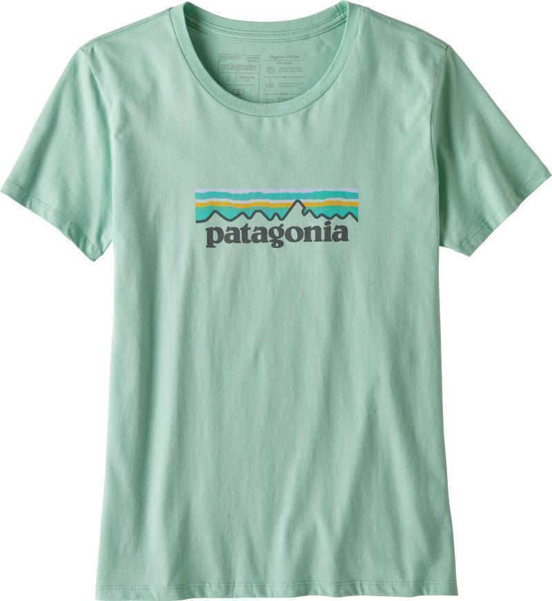 Pastel P-6 Logo Organic Crew T-Shirt - Womens - gypsum green 1
