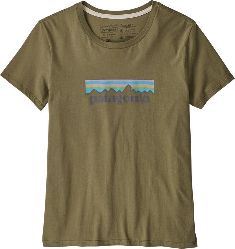 Pastel P-6 Logo Organic Crew T-Shirt - Womens - sage khaki 1