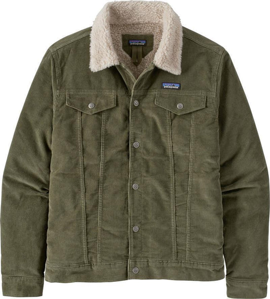 Pile Lined Trucker Jacket - Mens - basin green 1