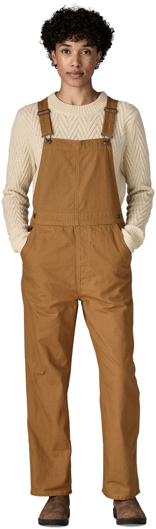 Point Reyes Canvas Overalls - Womens - nest brown 1