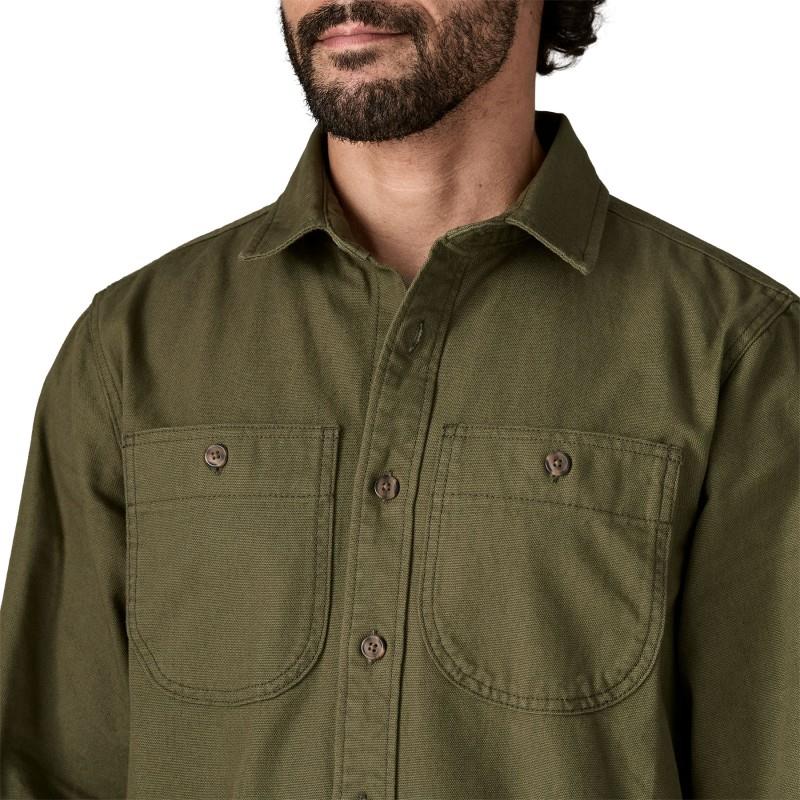 Point Reyes Canvas Shirt - Mens - basin green 1