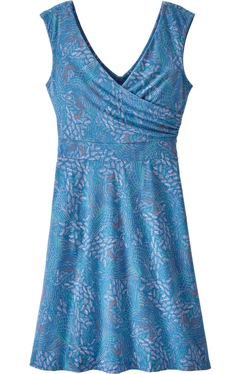 Porch Song Dress - swift feathers multi / port blue 1