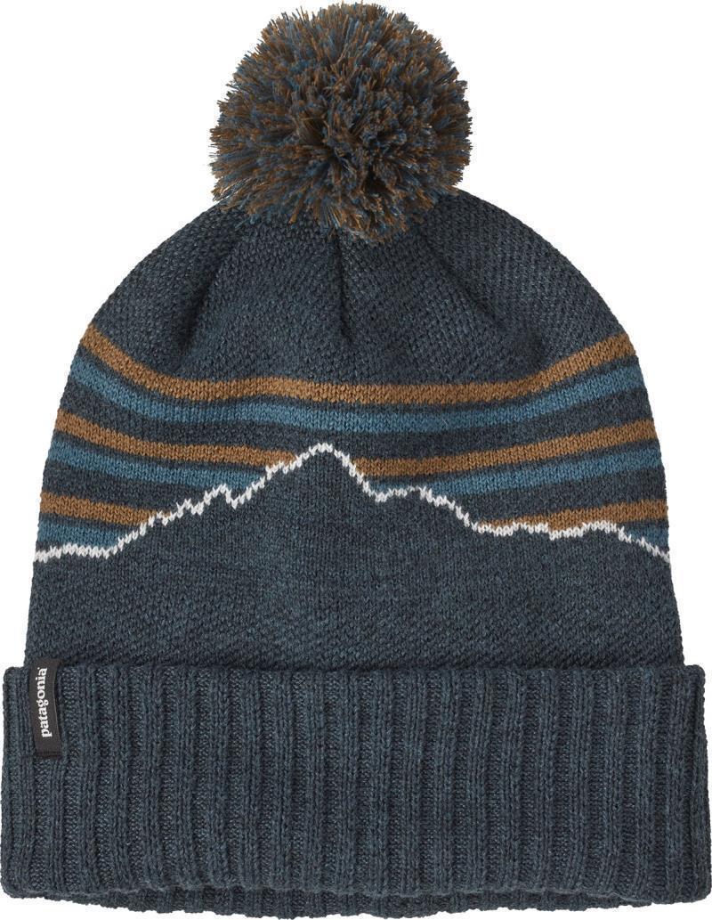 Powder Town Beanie - Fitz Roy Stripe Knit / Smolder Blue 1