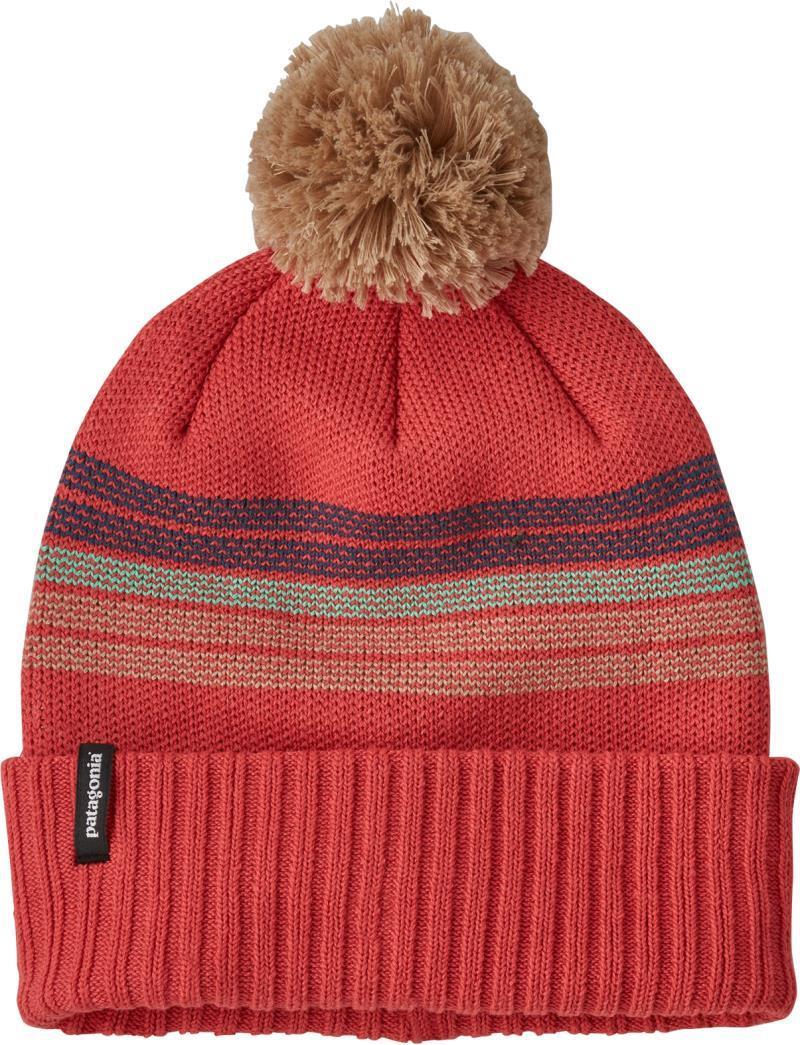 Powder Town Beanie - Kids - Forest Stripe Knit / Sumac Red 1
