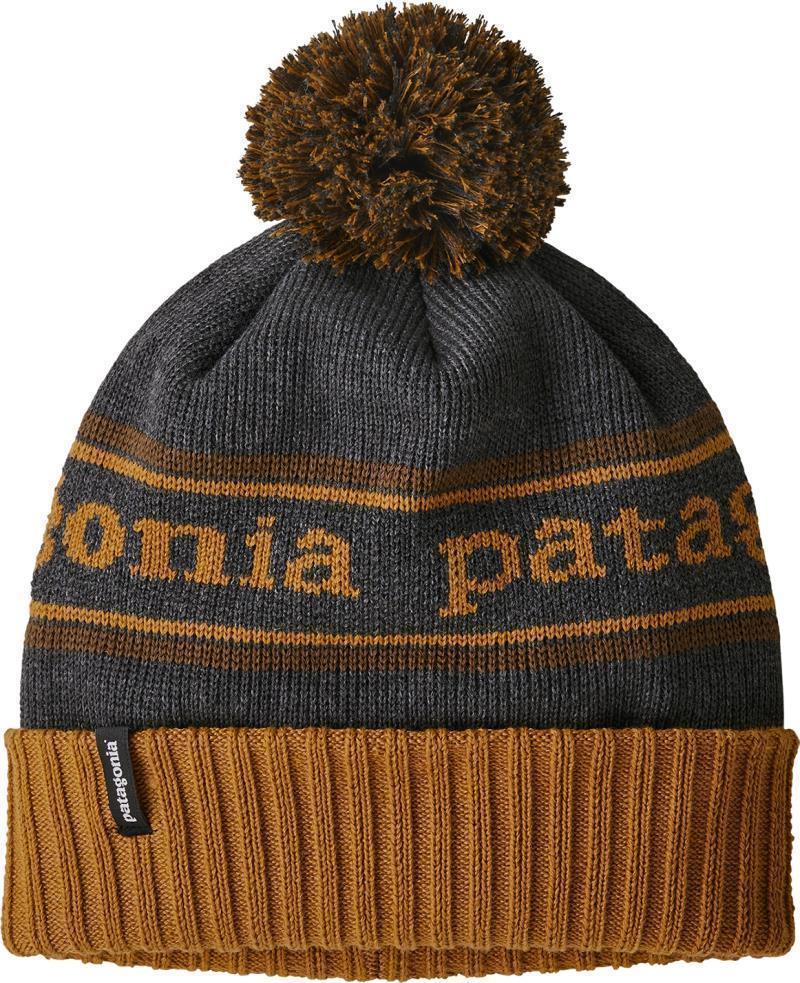 Powder Town Beanie - Kids - Park Stripe / Hammonds Gold w/Owl Brown 1