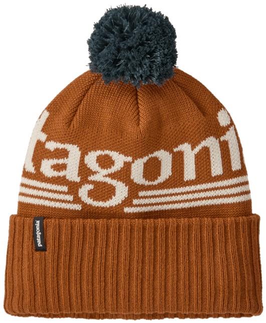 Powder Town Beanie - hut tripper logo / cinnamon brown 1