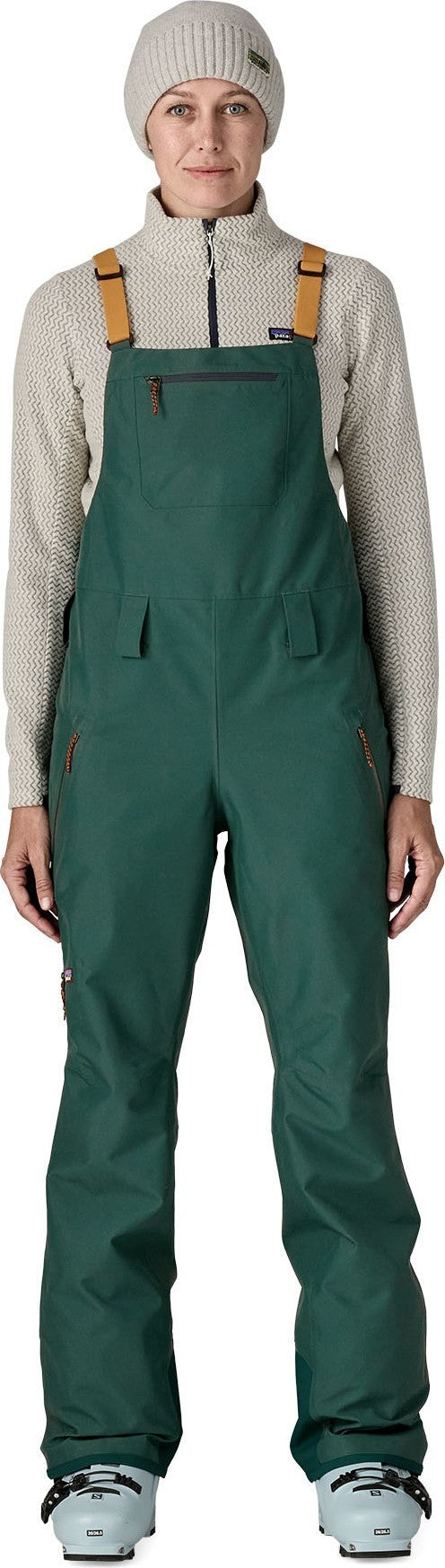 Powder Town Bibs, Reg - Womens - cascade green 1