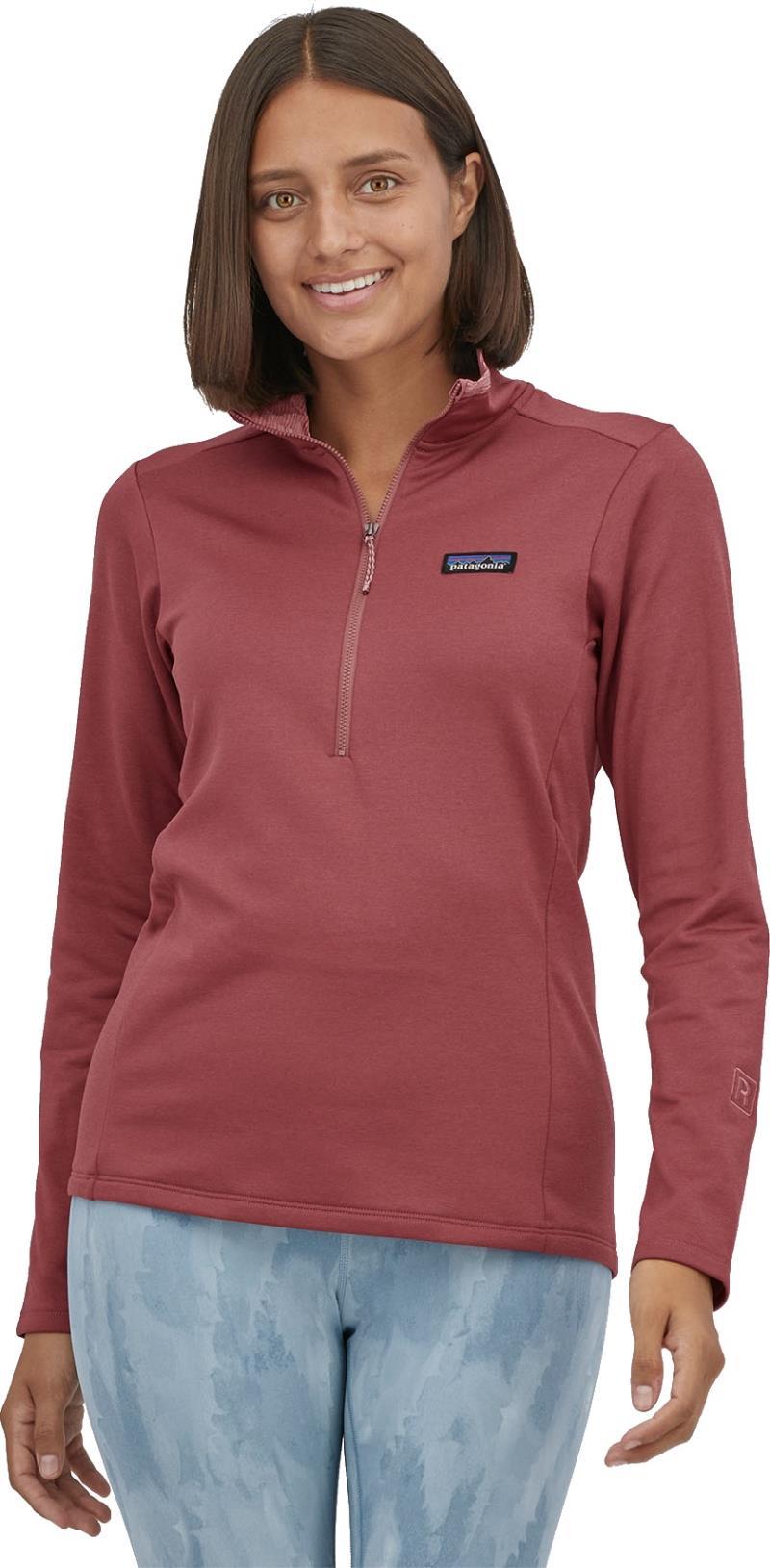 R1 Daily Zip Neck - Womens - rosehip - dark rosehip x-dye 1