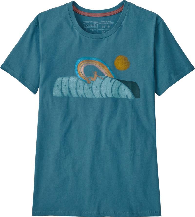 Rainbow Rail Organic Crew T-Shirt - Womens - abalone blue 1