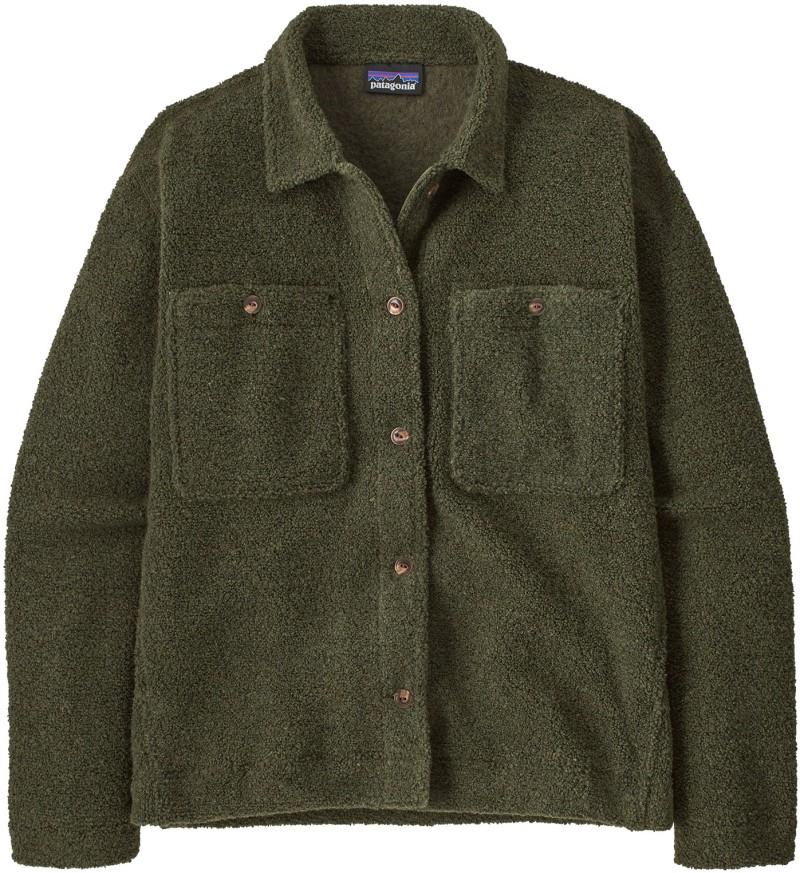 Reclaimed Sweater Shirt Jacket - Womens - basin green 1