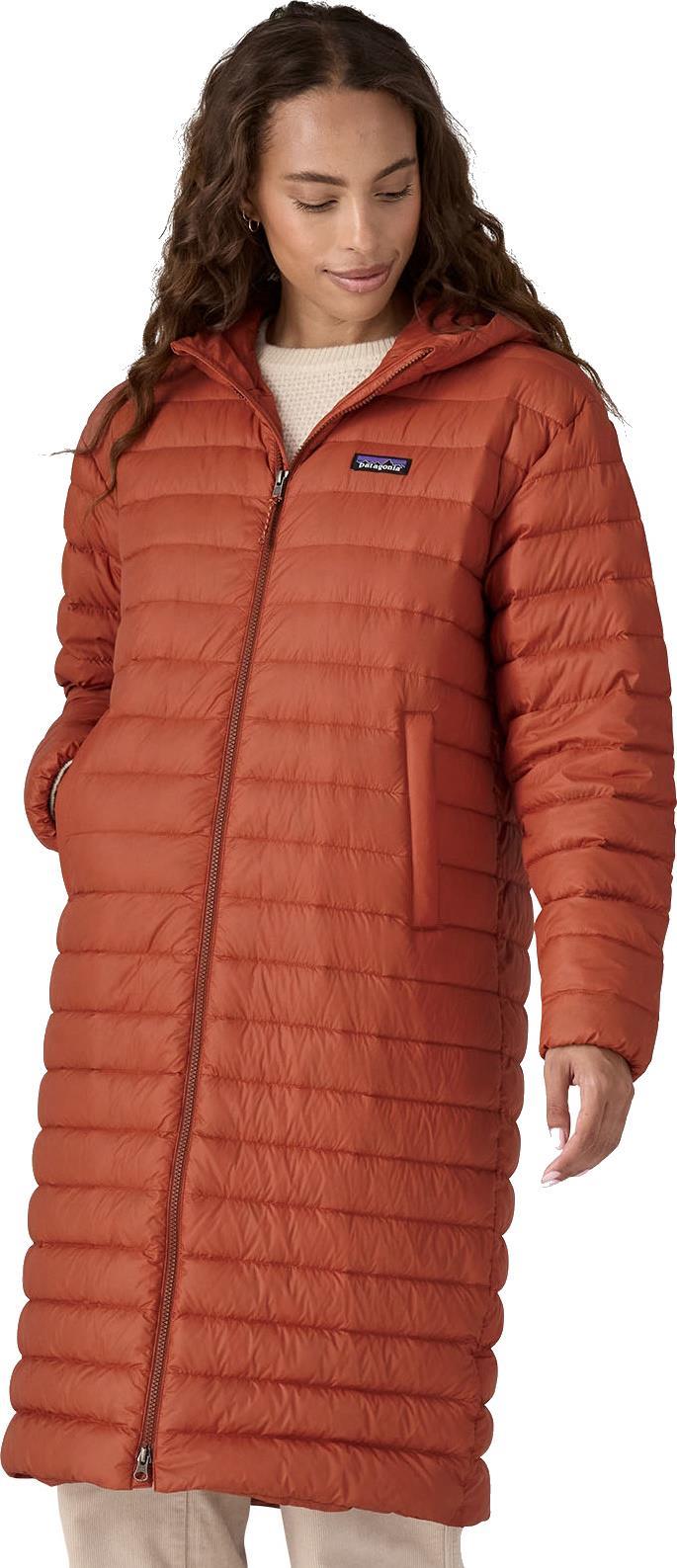Recycled Down Sweater Parka - Womens - burnished red 1