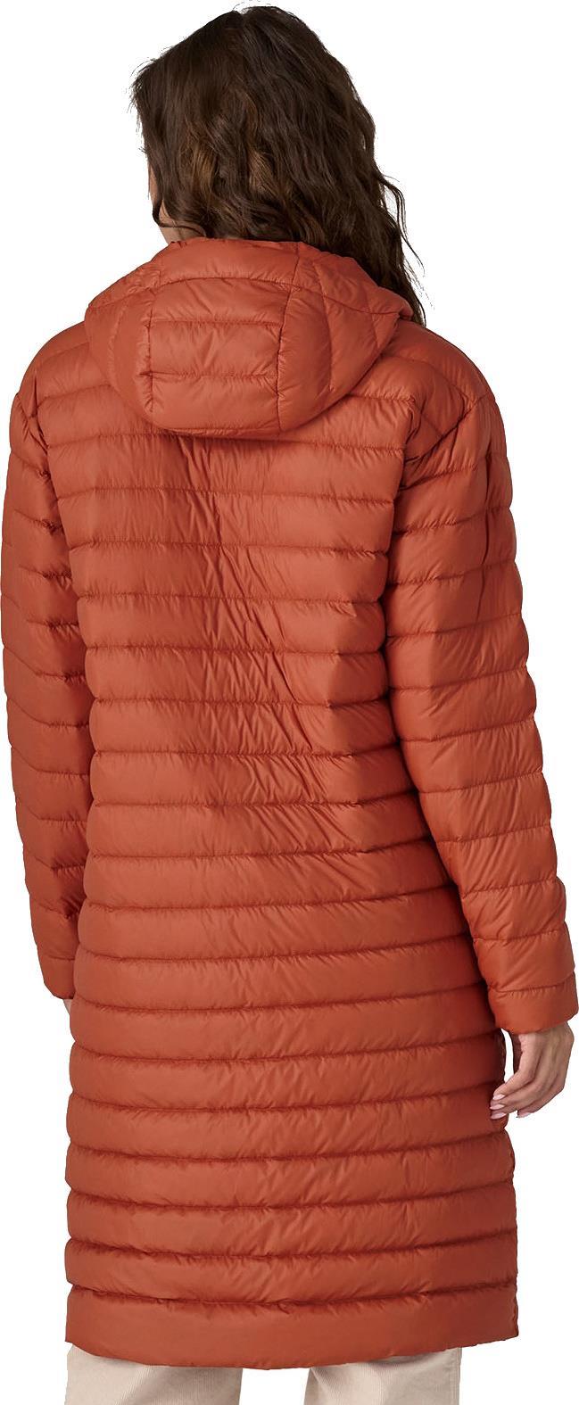 Recycled Down Sweater Parka - Womens - burnished red 1