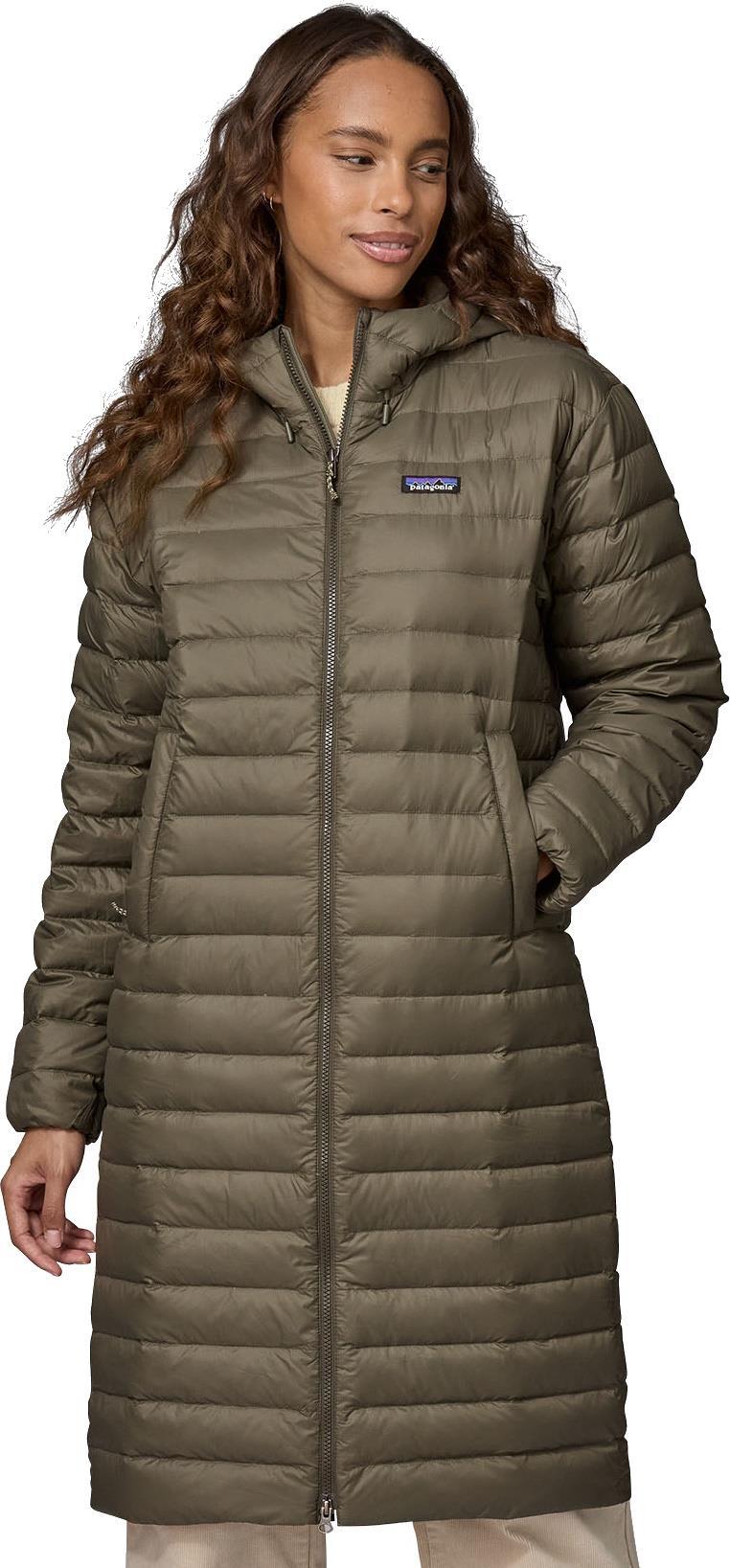 Recycled Down Sweater Parka - Womens - pine needle green 1
