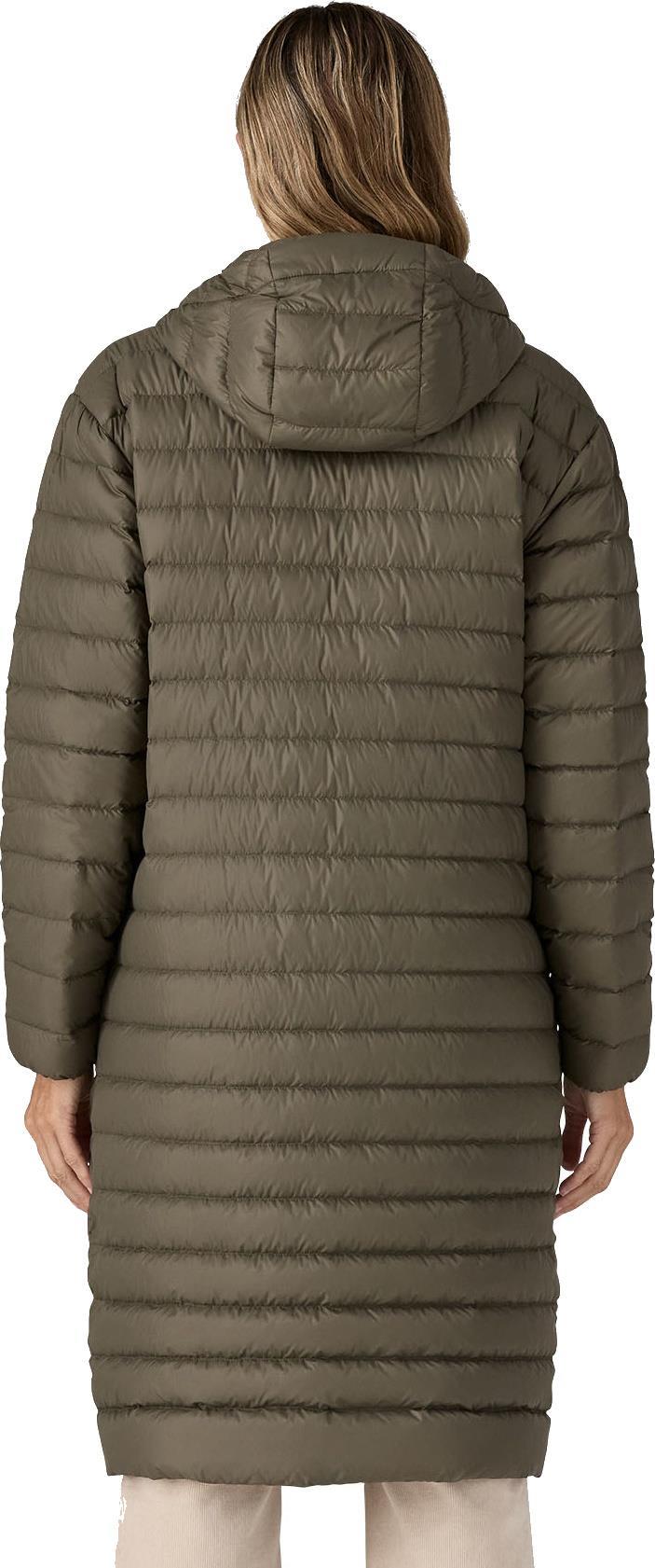 Recycled Down Sweater Parka - Womens - pine needle green 1