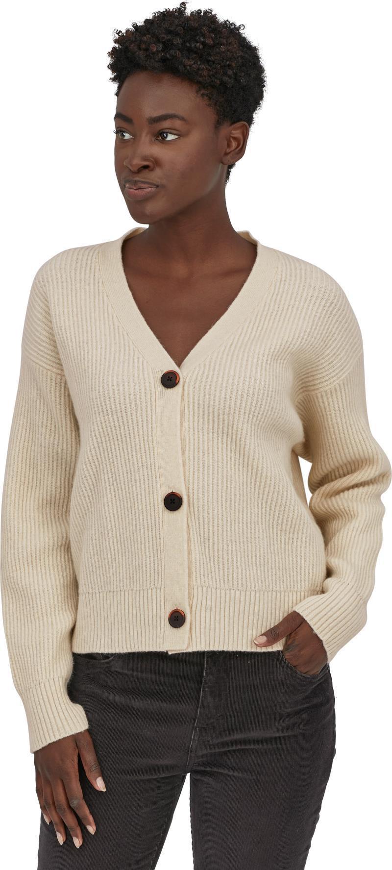 Recycled Wool-Blend Cardigan - Womens - dyno white 1