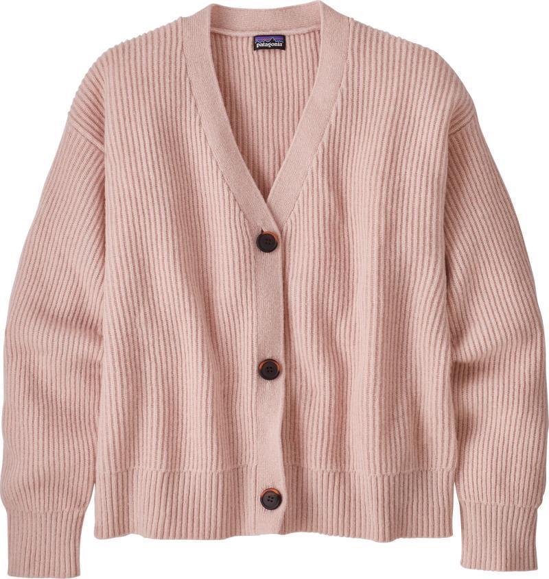 Recycled Wool-Blend Cardigan - Womens - fuzzy mauve 1
