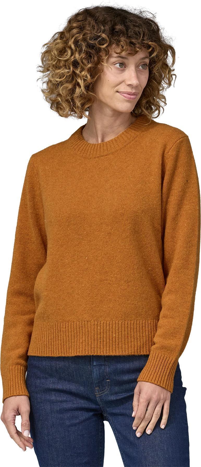 Recycled Wool-Blend Crewneck Sweater - Womens - Dried Mango 2