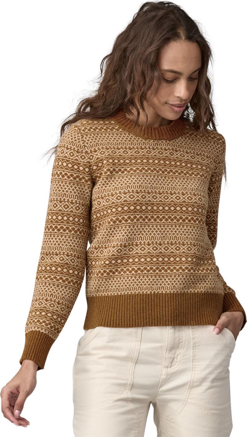 Recycled Wool-Blend Crewneck Sweater - Womens - Fireside / Shelter Brown 2
