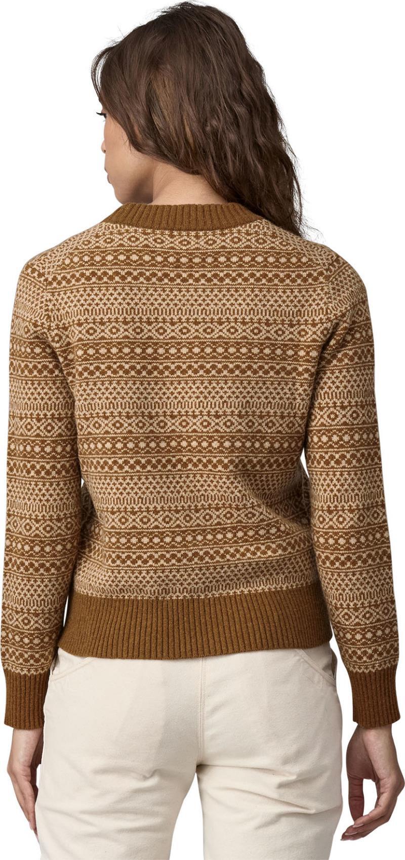 Recycled Wool-Blend Crewneck Sweater - Womens - Fireside / Shelter Brown 3