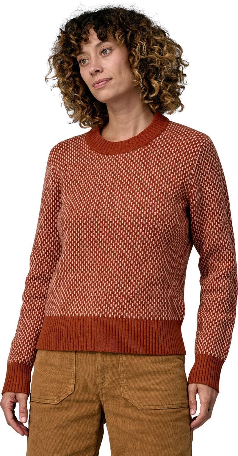 Recycled Wool-Blend Crewneck Sweater - Womens - Ridge / Burl Red 2