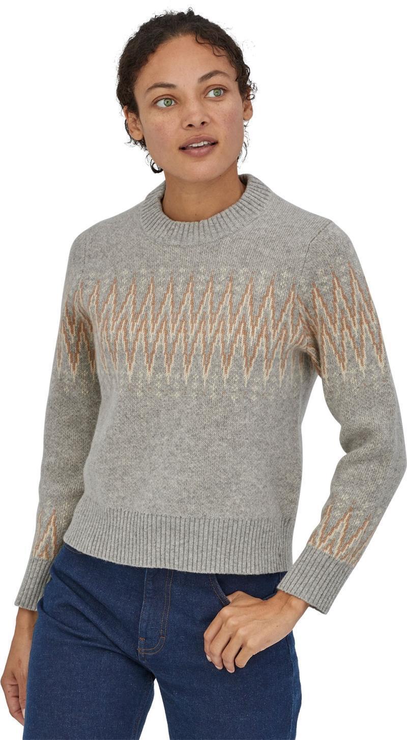 Recycled Wool-Blend Crewneck Sweater - Womens - Sea Song / Salt Grey 2